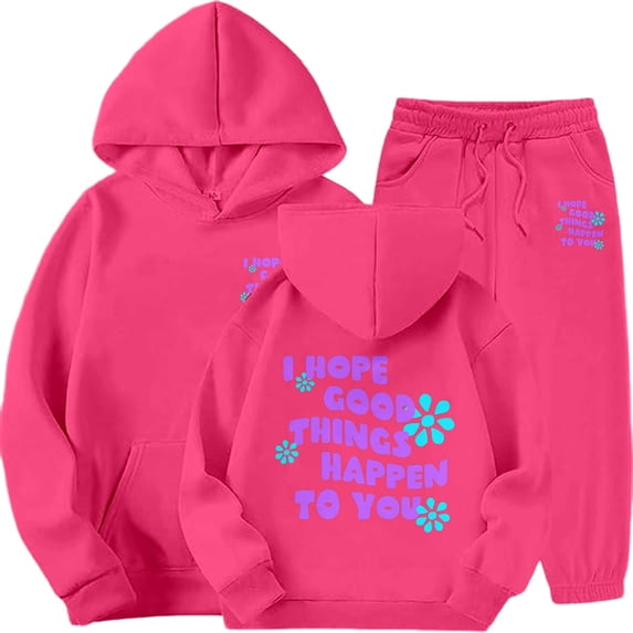 Kcolen Toddler Girl Clothes Casual Regular Fit Pullover Jogger Pant Outfit Set Girls Fall Outfits 2 Piece Sets