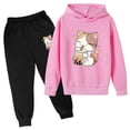 thumbnail image 1 of Kcolen Toddler Girl Outfits Cute Fashionable Pullover Jogger Pant Outfit Set 2 Piece Cute Gifts for Kids Girls, 1 of 2