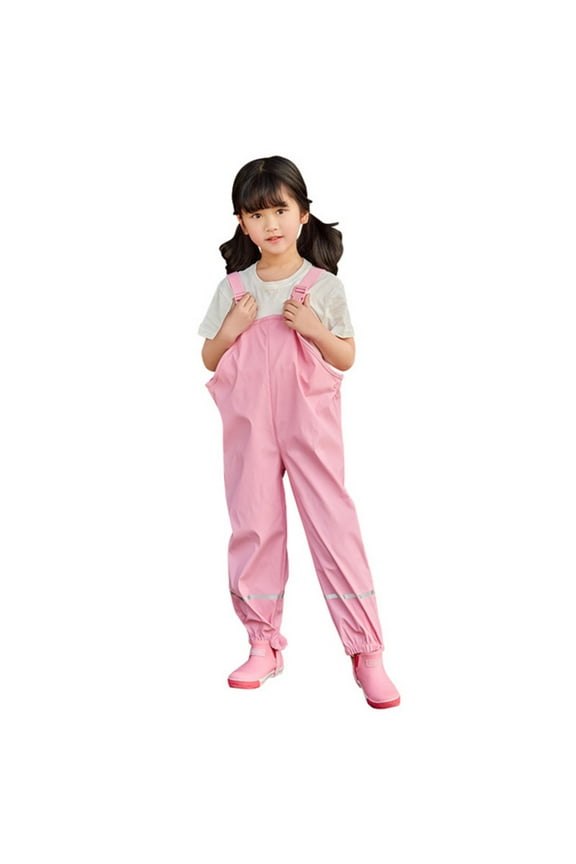Toddler Raincoat Girls Rainproof Windproof Mud Protective Dungarees Jumpsuit Toddler Outdoor Playwear