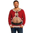 thumbnail image 1 of Kcolen Christmas Sweater for Men, Funny Hairy Chest Shirt,Long Sleeve Holiday Pullover Crewneck Top for Christmas Party Festive Gifts for Men, 1 of 5