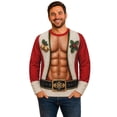 thumbnail image 1 of Kcolen Christmas Sweater for Men, Funny Hairy Chest Shirt,Long Sleeve Holiday Pullover Crewneck Top for Christmas Party Festive Gifts for Men, 1 of 5