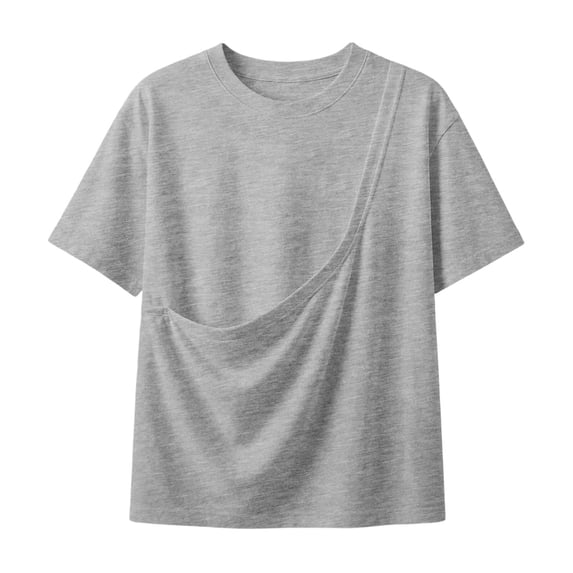 Kcolen Women Men's Pet Pouch T Shirts Short Sleeve Pouch Kitten Puppy Carrier Tops Crew Neck Pet Kangaroo Pocket Summer Animal Holder Top
