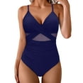 thumbnail image 1 of Kcolen Women One Piece Swim Dress Tummy Control Push Up Training Sport Swimming Suit Solid Color Bathing Suit Full Coverage Swimwear for Women, 1 of 5