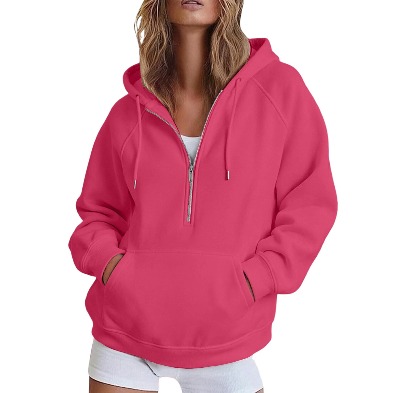 Kcolen Women's Basic Hoodies and Sweatshirts Relaxed Cut with Front ...