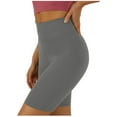 thumbnail image 1 of Kcolen Women's Biker Shorts No Front Seam, Women Shapewear Tummy Control High Waisted Soft Volleyball Yoga Workout Gym Shorts, 1 of 5