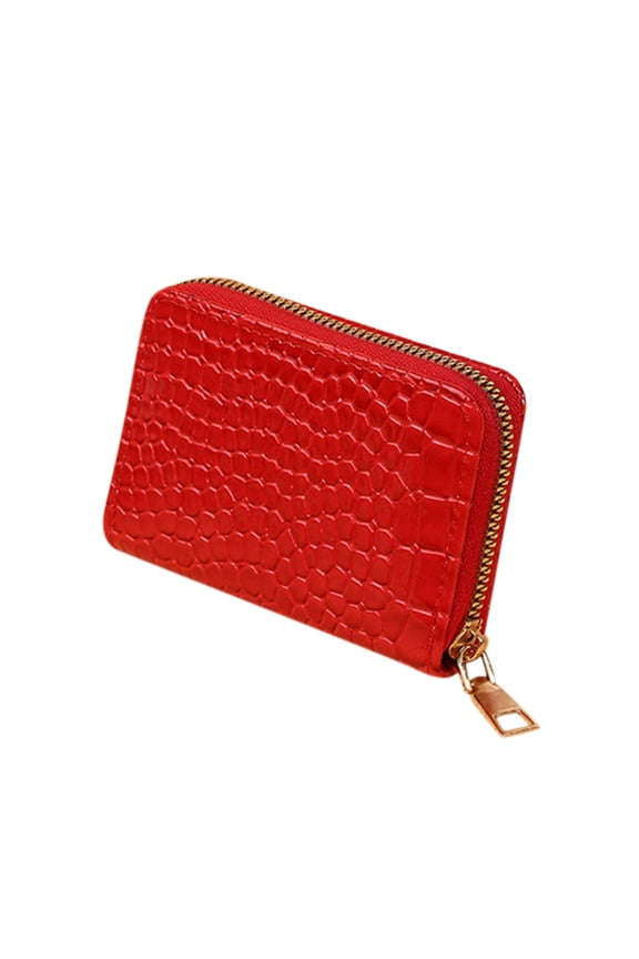 Women's Slim Compact RFID Blocking Card Holder and Key Organizer Pouch for Storage