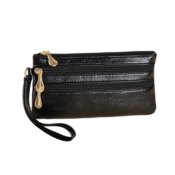 Kcolen Women's Soft Grain Long Pocket Wristlet Wallet with Phone Holder for Daily Commuting and Secure Organization