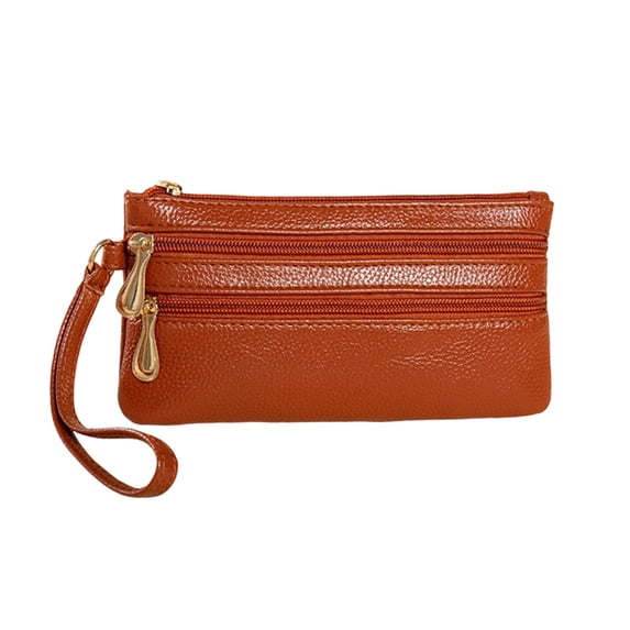 Kcolen Women's Soft Grain Long Pocket Wristlet Wallet with Phone Holder for Daily Commuting and Secure Organization