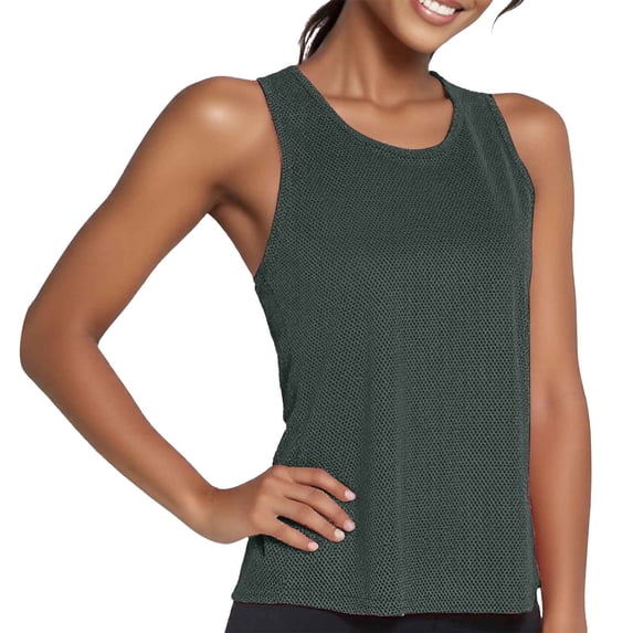 Kcolen Women's Tank Tops Loose Fit Double Lined Ribbed Knit Sleeveless Summer Tank Tops Comfy Womens Business Work Blouses Dressy Summer Shirts