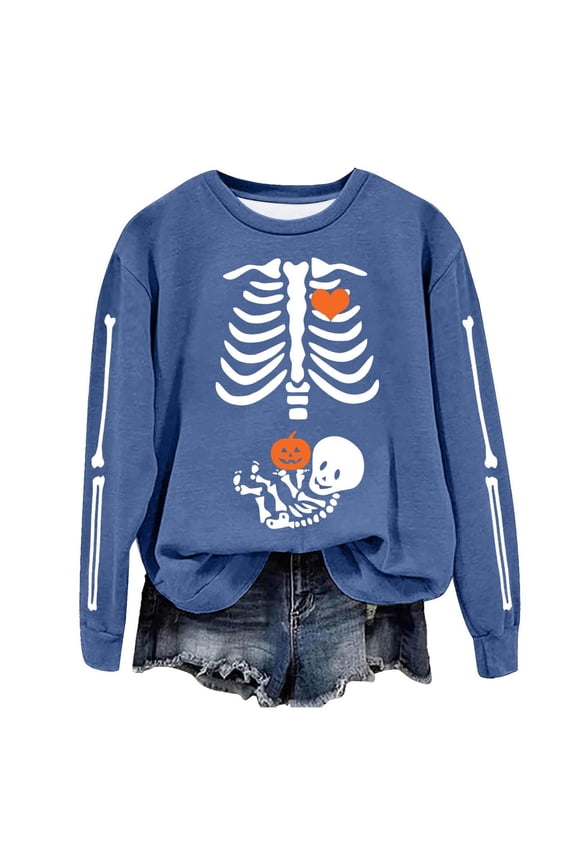 Womens Cute Halloween Sweater Pumpkin Graphic Prints Pullover Shirt Long Sleeve Lightweight Sweater for Women Halloween Clothes