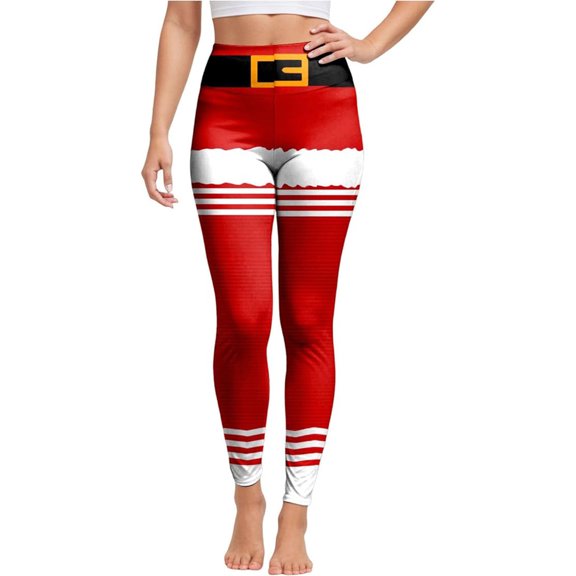 Kcolen Womens Novelty Print Leggings, High Waist Soft Stretch Tummy Control Yoga Pants, Holiday Themed Pattern, Christmas Gifts for Her, Winter Outfits