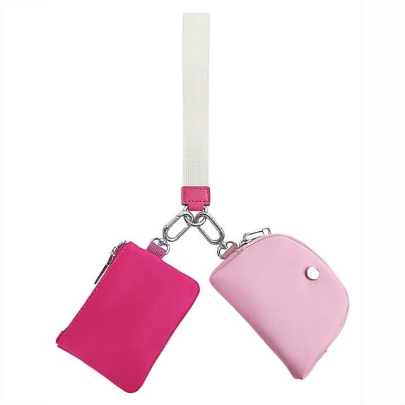 Kcolen Zip Around Wristlet Purse for Women Portable Keychain Wallet Pouch Compact Organizer