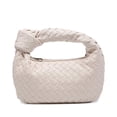thumbnail image 1 of Kcomotee Knoted Woven Handbag for Women Fashion Designer Ladies Hobo Bag Bucket Purse Faux Leather.Off-White, 1 of 8