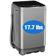 Kcpolre Portable Washing Machine 17.7 lbs Full-Automatic Compact Washer Machine for Apartment, 10 Wash Program Small Portable Washer for Dorm, Apartment, Home, Grey