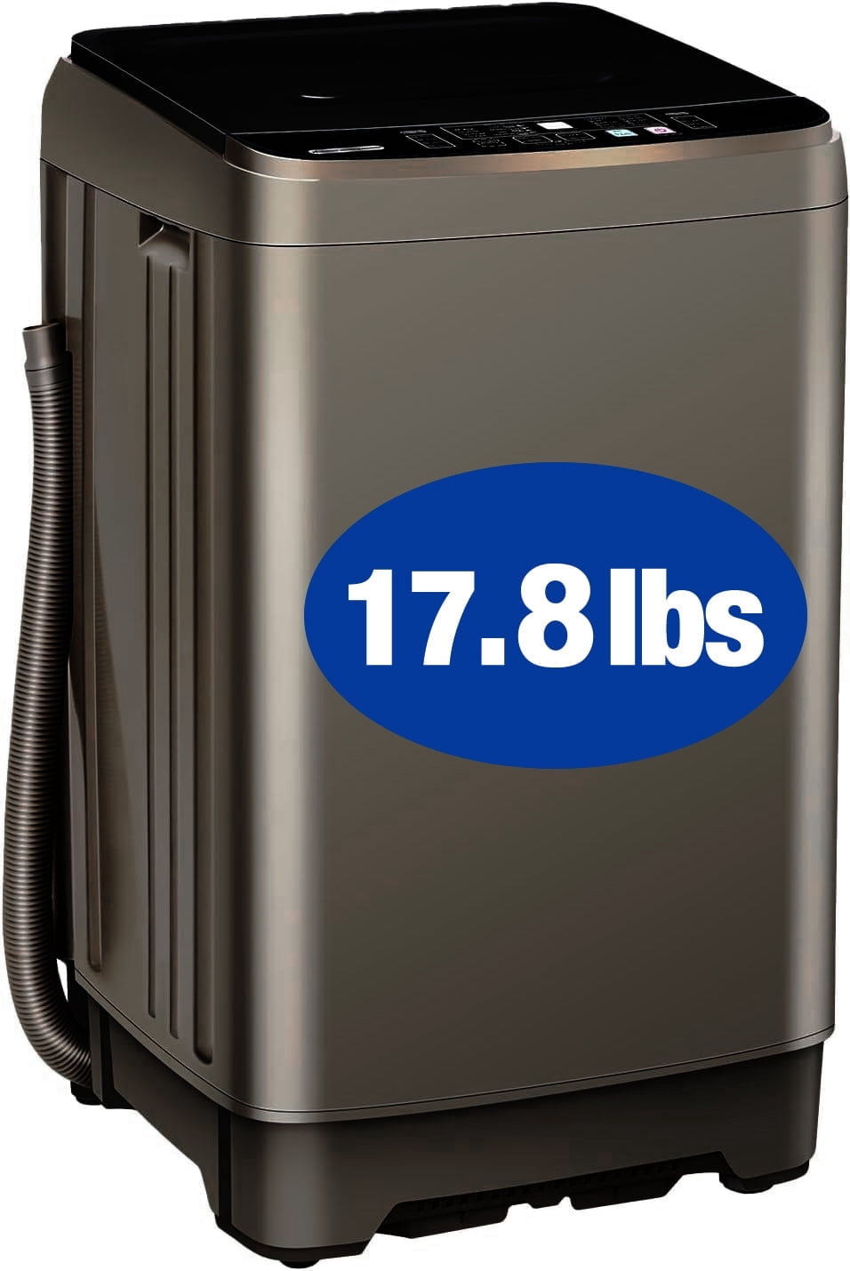 Kcpolre Portable Washing Machine, 17.8 lbs Full-Automatic Small Washing Machine for Apartment, 10 Wash Programs with Drain Hose Dorm Size Portable Washer for Home, College, Gold