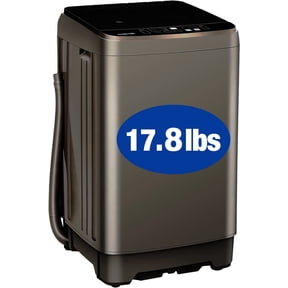 Kcpolre Portable Washing Machine, 17.8 lbs Full-Automatic Small Washing Machine for Apartment, 10 Wash Programs with Drain Hose Dorm Size Portable Washer for Home, College, Gold
