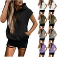 thumbnail image 1 of Kctaxy Sleeveless Hoodies for Women Pullover Crewneck Sweatshirts Solid Color Causal Loose Sweater Jacket Warm Fall Winter Fashion 2025 with Pockets Summer Savings, 1 of 7