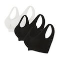thumbnail image 1 of Kctiaxy 3 Pack Sports Bras for Women Soild Color Yoga Bras for Women No Underwire Full Coverages Womens Bras With Removable Pads, 1 of 4