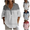 thumbnail image 1 of Kctiaxy Button Down Shirts for Women Fall Fashion Long Sleeve Turndowm Collar Blouse Printed Causal Loose Beach Vacation Tops, 1 of 6
