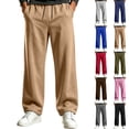 thumbnail image 1 of Kctiaxy Mens Sweatpants Elastic Waist Drawstring Wide Leg Pants Fashion Casual Solid Sweat Pants, 1 of 8