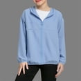 thumbnail image 1 of Kctiaxy Sun Protection Jacket Kids Girls Zip Up Long-Sleeve Jackets Boys Casual Solid Color Comfy Light Rashguard Shirts Summer Vacation, 1 of 7