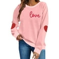 thumbnail image 1 of Kctiaxy Valentines Day Shirts Womens Crewneck Love Heart Print Sweatshirts Womens Casual Loose Comfy Hoodless Sweatshirt Fall Spring Clothes, 1 of 5