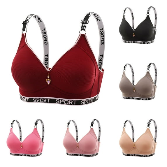 Kctiaxy Wireless Bras for Women No Underwire Thin Bralettes Solid Color Supportive Push Up Breathable Everyday Bars Summer Deal