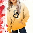 thumbnail image 1 of Kctiaxy Yellow Graphic Hoodies for Girls Boys Casual Crewneck Hooded Sweatshirts Fleece Long Sleeve Love Heart Print Graphic Tops with Pocket 5-6 Years, 1 of 6