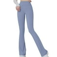 thumbnail image 1 of Kctiaxy Yoga Pants Women Solid Color High Waist Slim Fits Sports Flared Leggings Casual Comfy Elastic Workout Gym Yoga Pants, 1 of 5