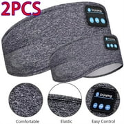 Kcysta 2pcs 5.0 Wireless Headphones for Sleeping with Wireless Earbuds with Mic, Sleep Headphones Headband