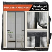 Kcysta Magnetic Door Screen, Heavy Duty French Door Fiberglass Mesh Curtain 100*210CM