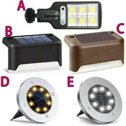 Kcysta Solar Outdoor Lighting with 3 Modes for Garden, Street, Deck, Fence, Patio, Pathway, Solar step light, Stainless steel solar underground light