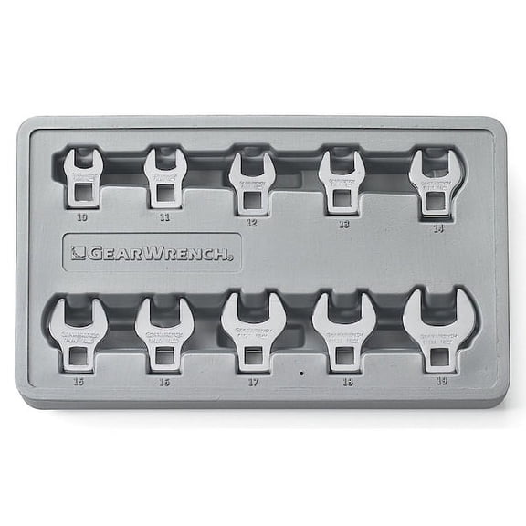 Kd Tools Metric Crowfoot Wrench Set,3/8"Dr,10pcs. 81909