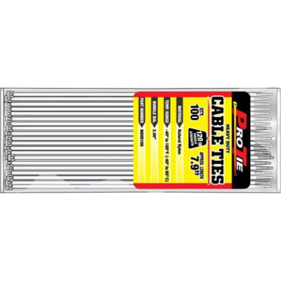 Kdar N14HD25 14.5 in. Heavy Duty Cable Ties, Natural - Pack of 25