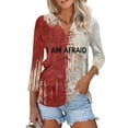 thumbnail image 1 of Kddylitq Women I'm Fine Shirts Help Bloody Shirt 3/4 Sleeve V Neck Splatter Halloween Shirt Horror Spooky Halloween Tops 2024 Halloween Sweatshirts Black 2XL, 1 of 5
