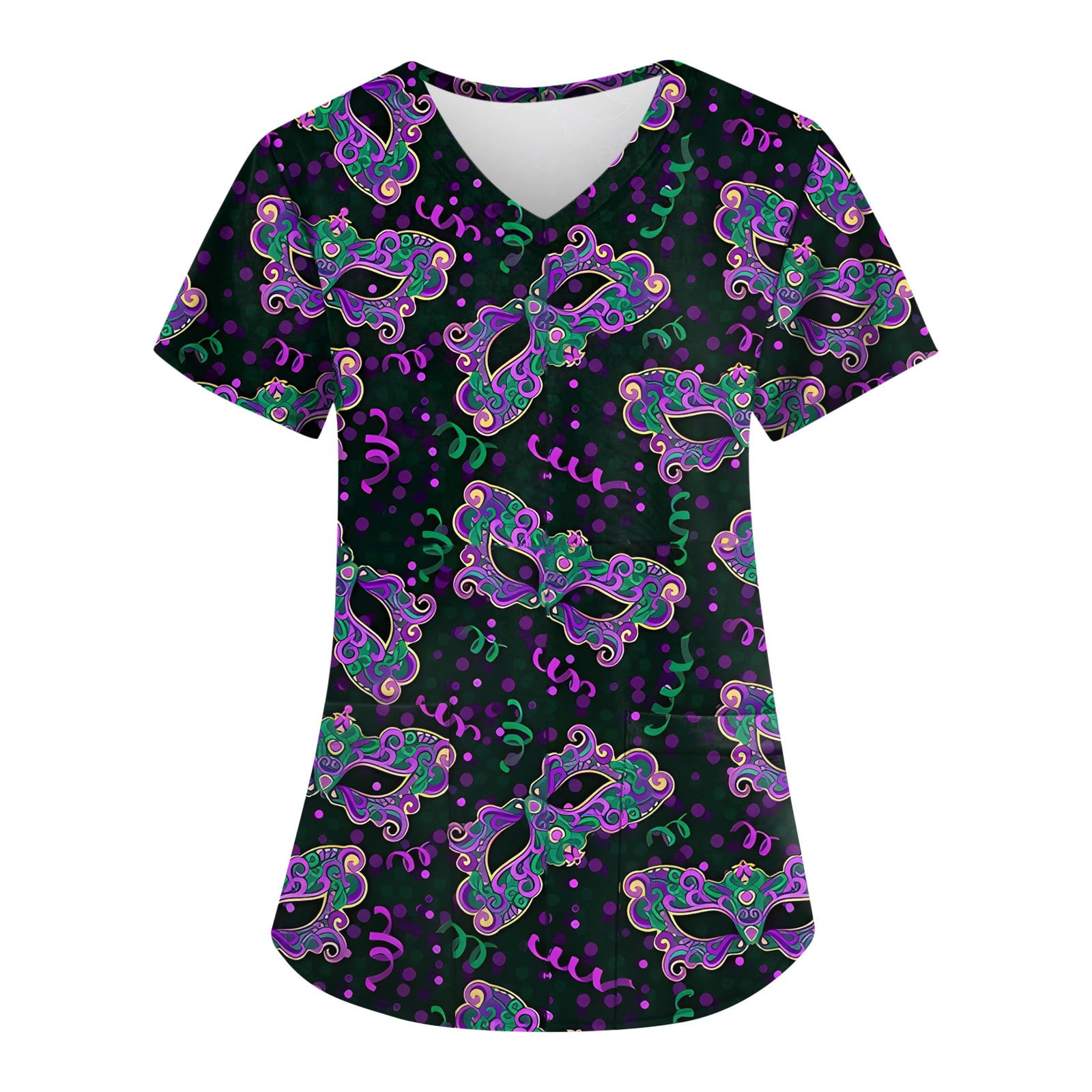 mardi gras scrub tops