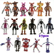 Kdfny FNAF Action Figures 17 Pcs Five Nights at Freddy's Movable Joints Collectible Toys | Colorful Game Figures, Cake Toppers & Gifts for Kids & Fans