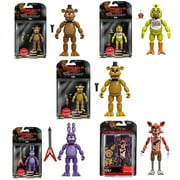 Kdfny FNAF Action Figures 5 Pcs Five Nights at Freddy's Movable Collectible Toys | Game-Inspired Dolls, Cake Toppers & Gifts for Fans & Kids