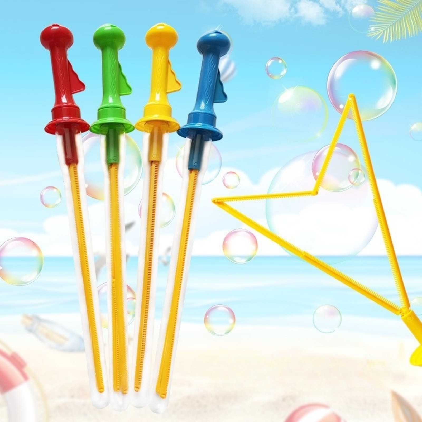 Kdfny Random Color Western Bubble Sword 40" – Extra-Long Bubble Blowing Toy for Kids, Outdoor Imaginative Play, Durable Lightweight Design with Vibrant Colors – Western Party Favors for Ages 3+