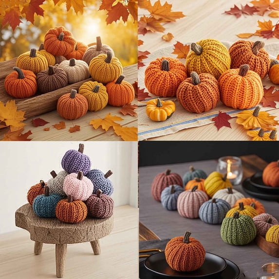 Kdkad 2-Inch Plush Hanging Pumpkin, Soft Thanksgiving Tree Ornament, 8 Color Options Pink/Beige/Red/Brown/Purple/Orange/Gray/Green Fall