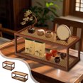 thumbnail image 1 of Kdkad 2-Tier Desktop Organizer Solid Wood Storage Shelf for ice/Kitchen/Bathroom Multi-Layer Display Rack for Mugs & Cosmetics Space-Saving Cee Station Organizer, 1 of 7