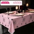 thumbnail image 1 of Kdkad 2pcs Halloween Tablecloth, Pink Black Spiderweb Table Cloth for Halloween Decorations, Waterproof Disposable Rectangle Table Cover for Dinner Picnic Kitchen Decor, Halloween Party Supplies, 1 of 7