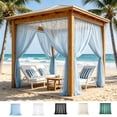 thumbnail image 1 of Kdkad 63x106 In Outdoor Curtains, Light Filtering Voile Sheer Curtains, Rod Pocket Tulle Privacy Curtains for Patio Porch Yard Pergola Gazebo, Indoor Outdoor Room Decor, 1 of 7