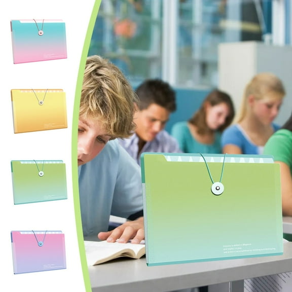 Kdkad A4 Expanding Accordion File Folder - 8-Pocket Clear View Organizer with Index Tabs | Exam Paper Tracker System, Heavy-Duty Plastic Document Categorizer​​