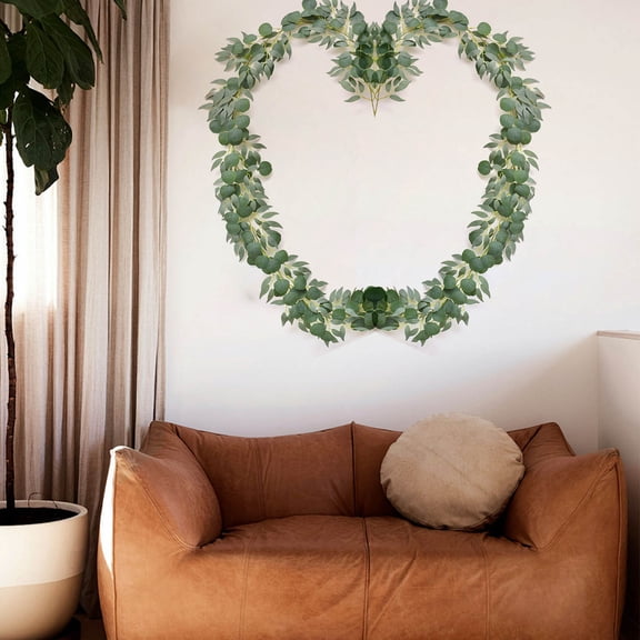 Kdkad Artificial Garland, ArtificialGreen Wall Hanging for Indoor Decor, Plastic Faux Greenery Flower Panel with UV-Resistant & Ready-to-Hang Design (Pack of 1)