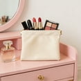 thumbnail image 1 of Kdkad Artificial Leather Waterproof Cosmetic Bag - Zipper-Free Auto-Closing Mini Makeup Pouch for Women, Poly Urethane Storage Bag, Portable Travel Organizer for Cosmetics Headphones Jewelry, 1 of 6