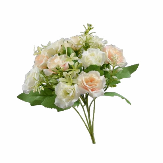 Kdkad Artificial Rose Flower, Roses with Stem Bouquet of Flowers Plastic Flowers, Real Looking Fake Roses for Home Wedding Centerpieces Party Decorations
