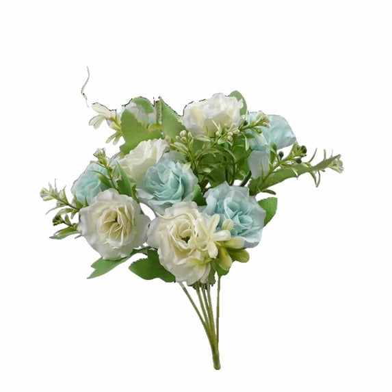 Kdkad Artificial Rose Flower, Roses with Stem Bouquet of Flowers Plastic Flowers, Real Looking Fake Roses for Home Wedding Centerpieces Party Decorations