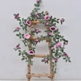 thumbnail image 1 of Kdkad Artificial Rose Rattan-Wrapped Ceiling Pipe Cover - Faux Rose Vines Wall Hanging for Home, Office & Wedding Decor (Serviceable Decorative Wrap, Easy-Install Fake Greenery), 1 of 4