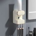 thumbnail image 1 of Kdkad Automatic Toothpaste Dispenser, Electric Toothpaste Dispenser, Toothpaste Dispenser Wall Mounted with 3 Toothbrush Slots, Toothpaste Dispenser Countertop Suitable for Children and Adults, 1 of 7